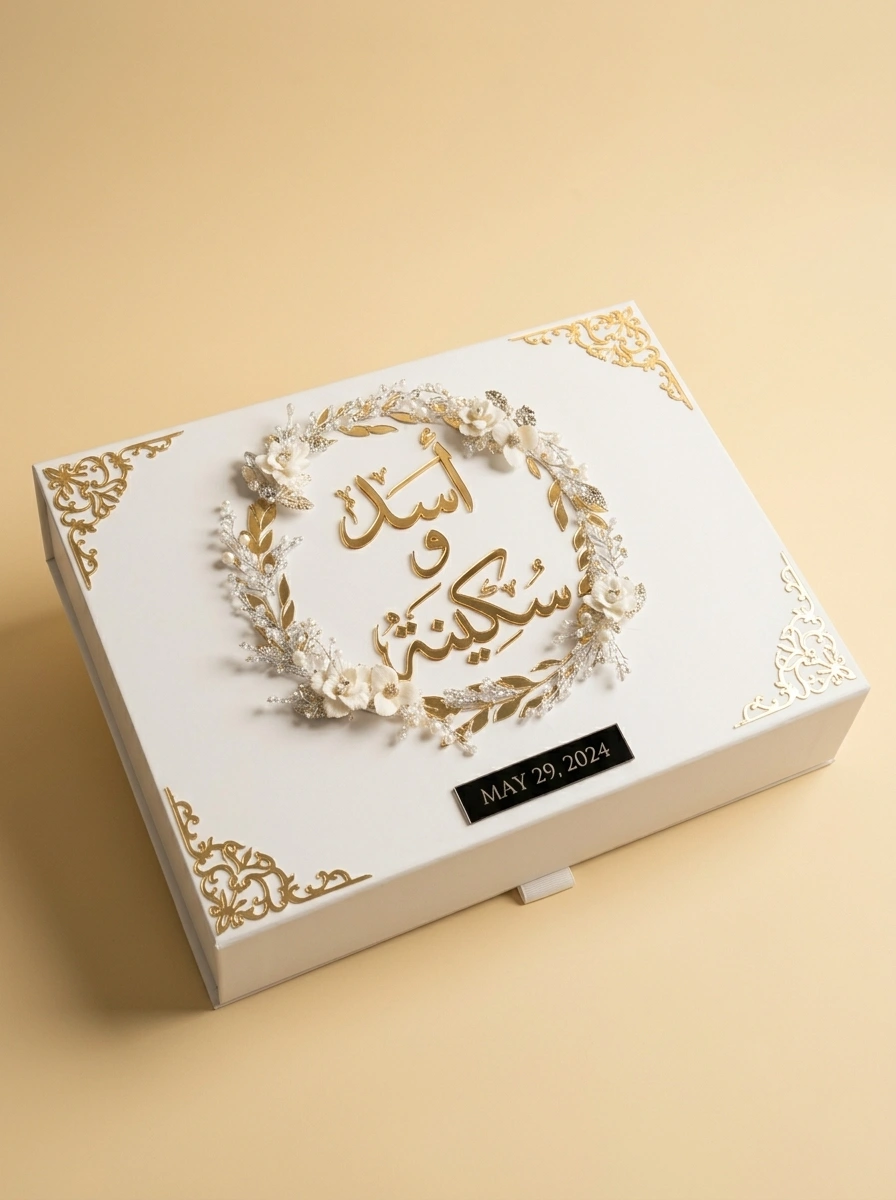Personalized Marriage Contract Gift Box - Leather Keepsake