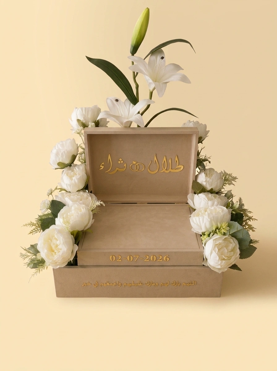 Floral Mahr Gift Box with Necklace Holder