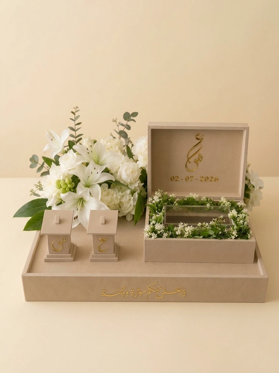 Floral Mahr Gift Box with Necklace Holder