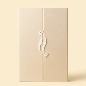 Large fingerprint wedding book personalized in cream