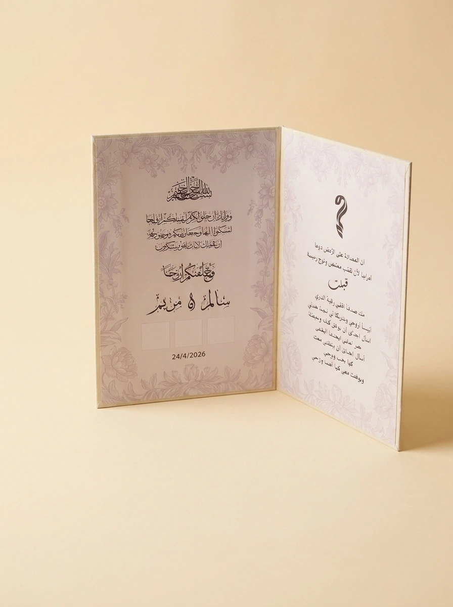 Mirror Wedding Gift Set with Ring Boxes and Quran