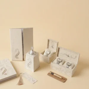 Bridal wristwatch gift box with Quran and incense burner