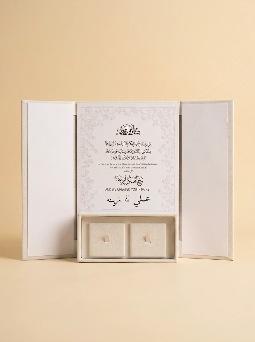 Fingerprint Marriage Contract Set with Incense Burner