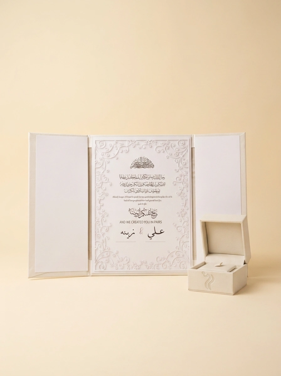 Fingerprint Marriage Contract Set with Incense Burner