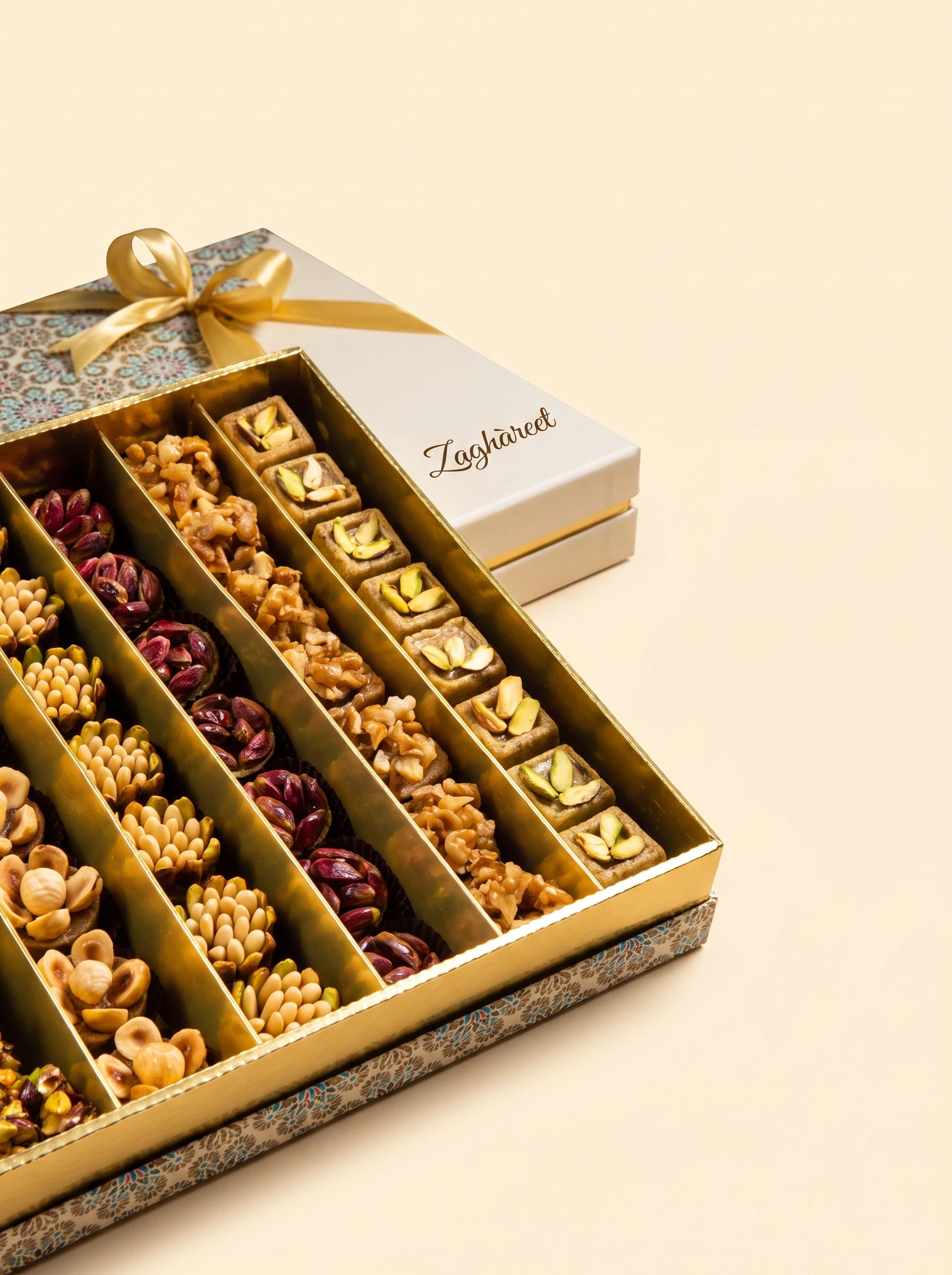 Assorted Shape Pastry Box with Dried Fruits and Honey