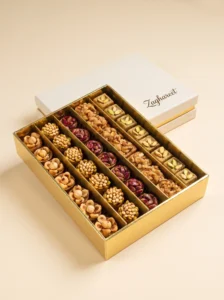 Assorted Shape Pastry Box with Dried Fruits and Honey