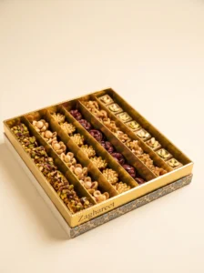 Assorted Shape Pastry Box with Dried Fruits and Honey