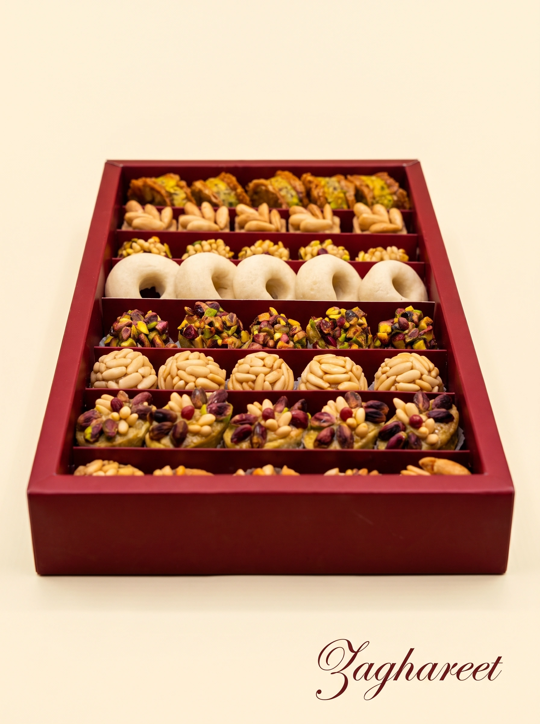 Assorted Shape Pastry Box with Dried Fruits and Honey