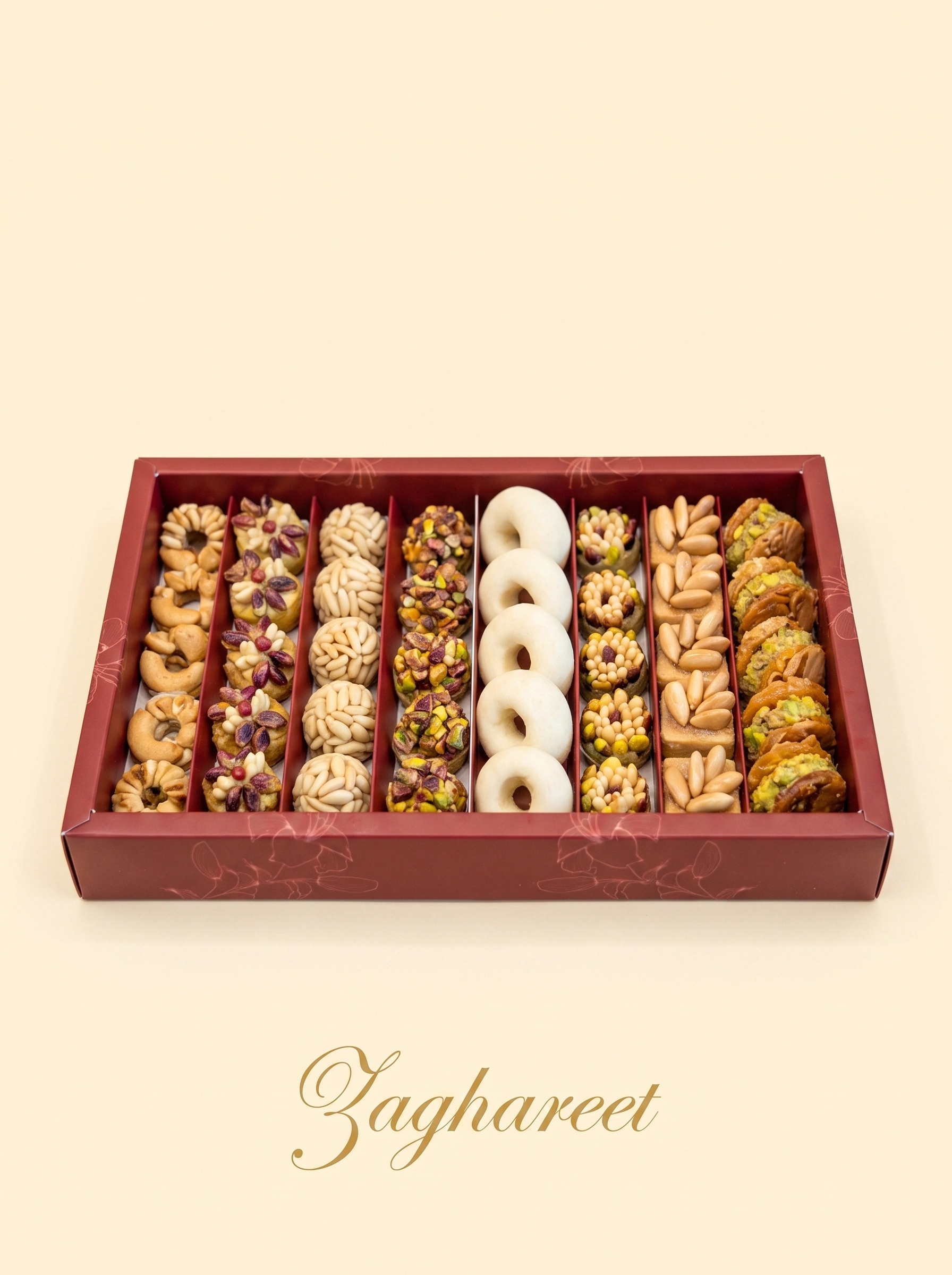 Assorted Shape Pastry Box with Dried Fruits and Honey