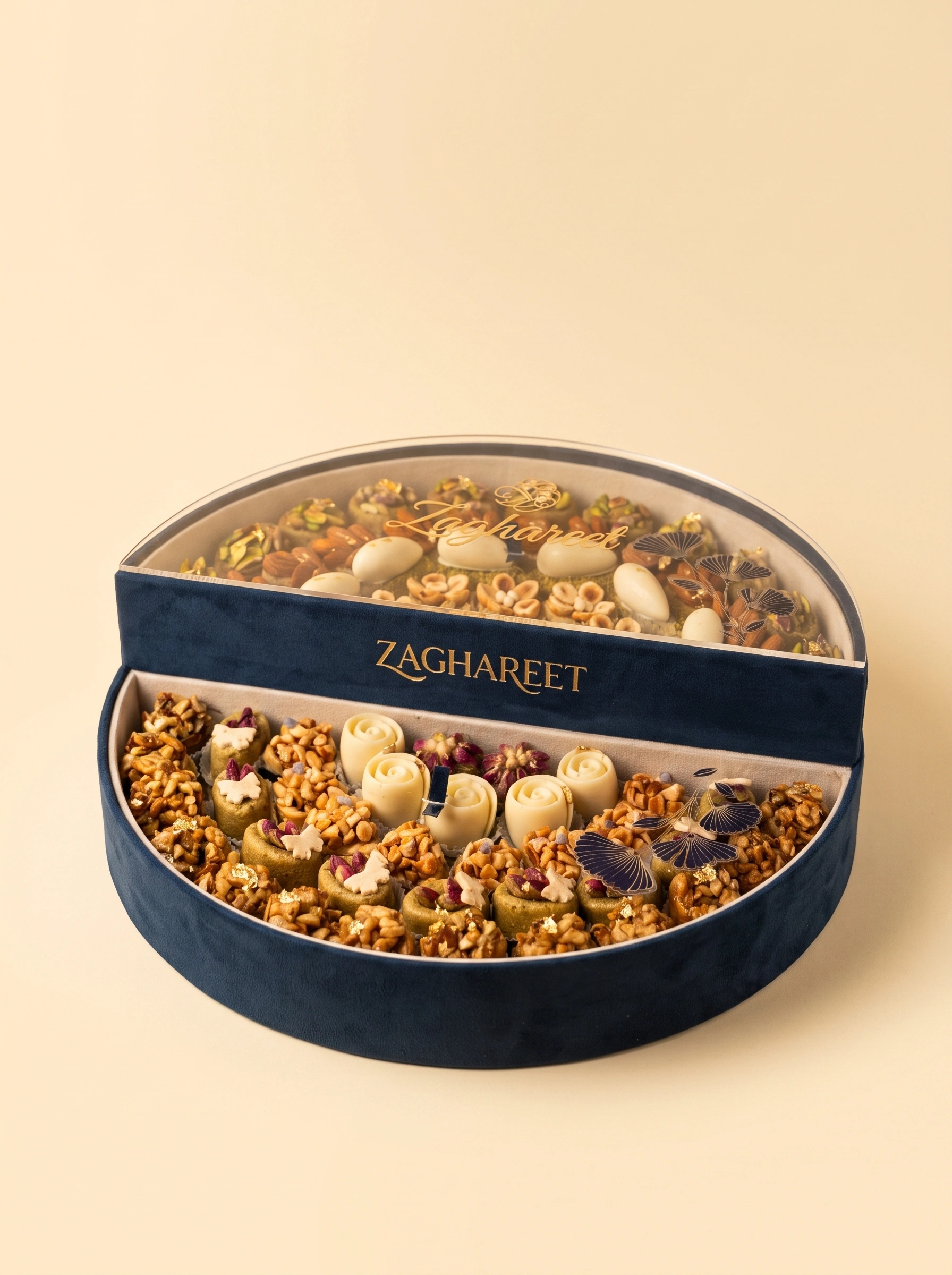 Chocolate Pastry Gift Box with Almonds and Pistachios