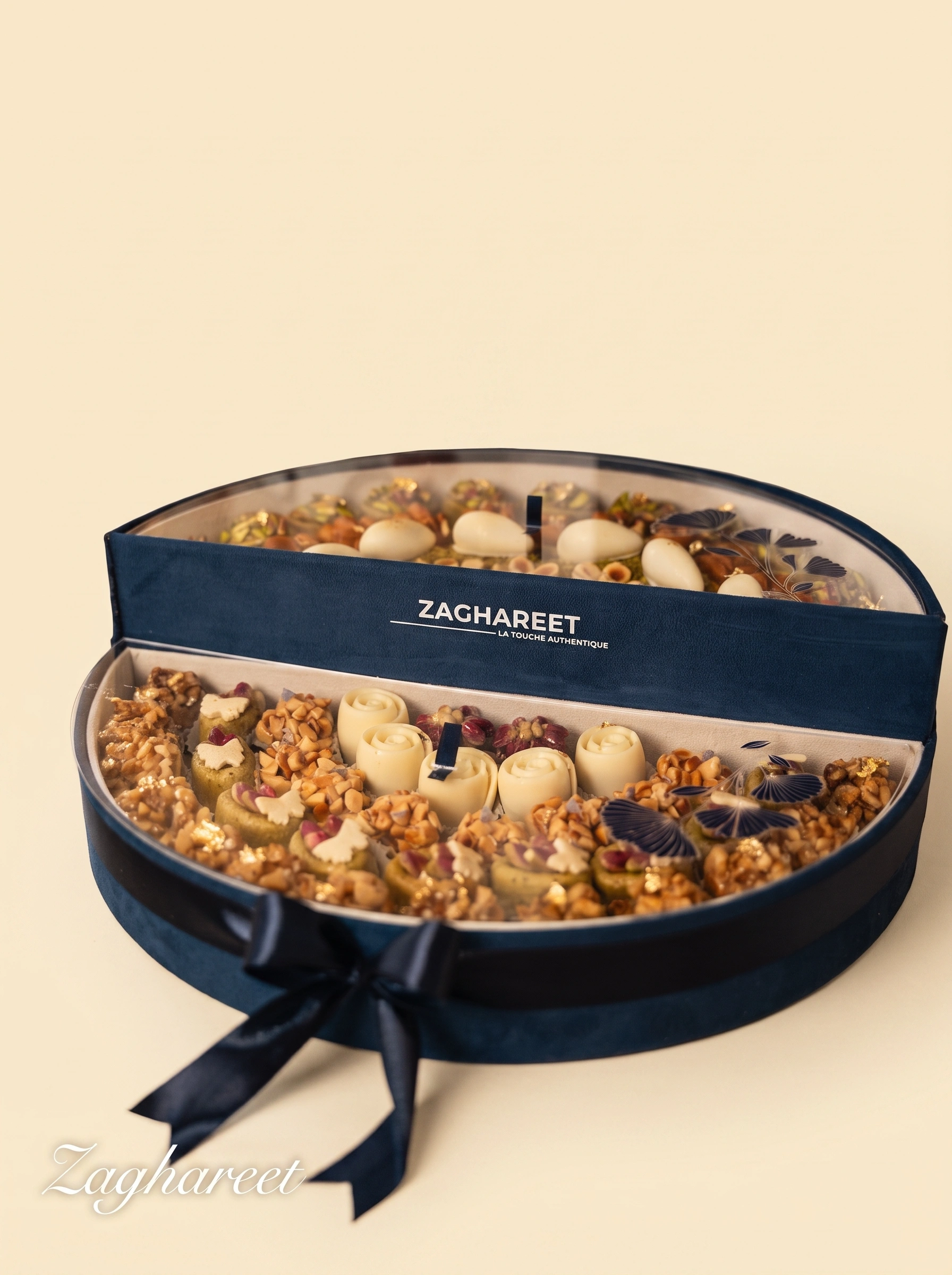 Chocolate Pastry Gift Box with Almonds and Pistachios