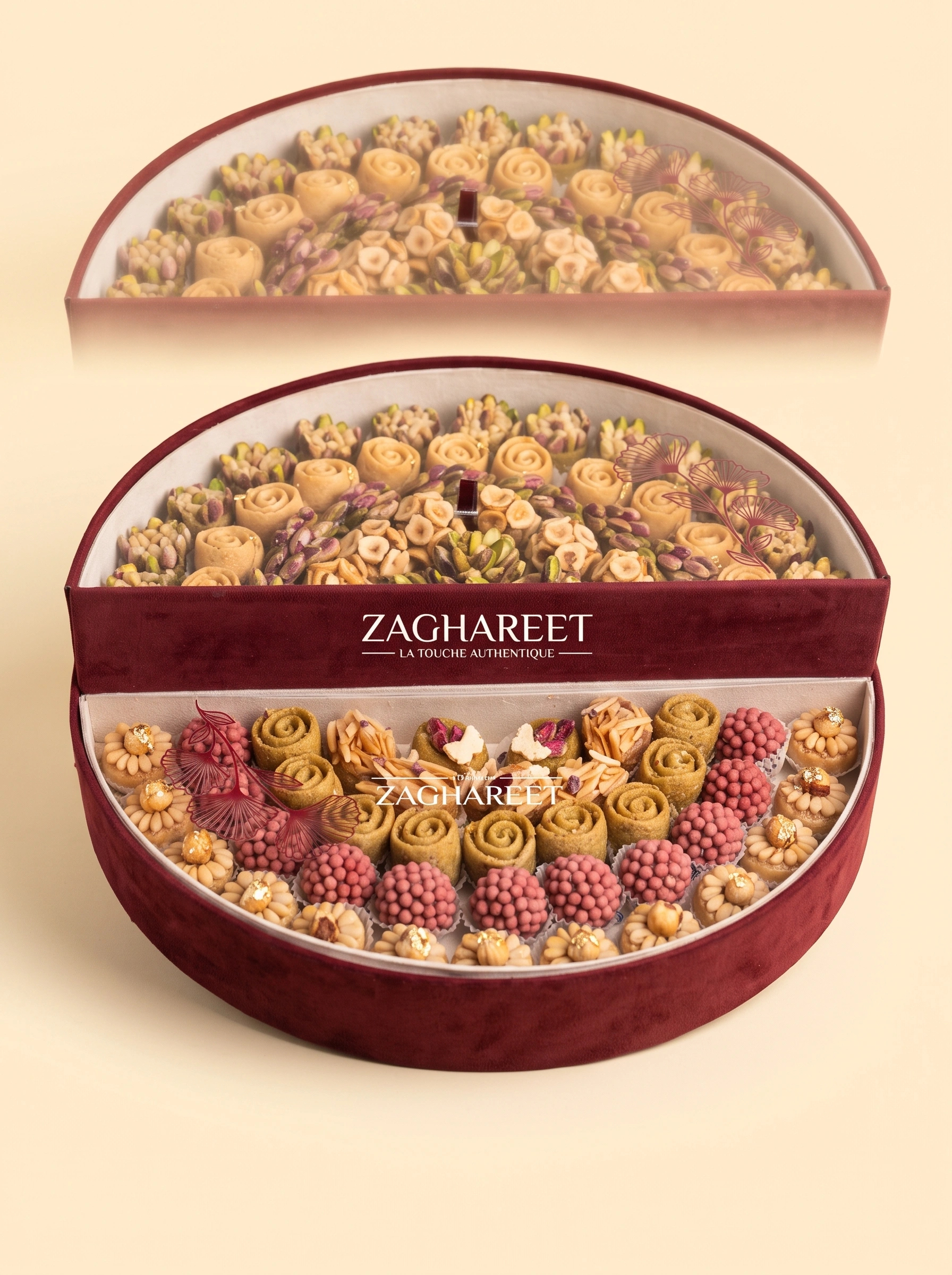 Chocolate Pastry Gift Box with Almonds and Pistachios