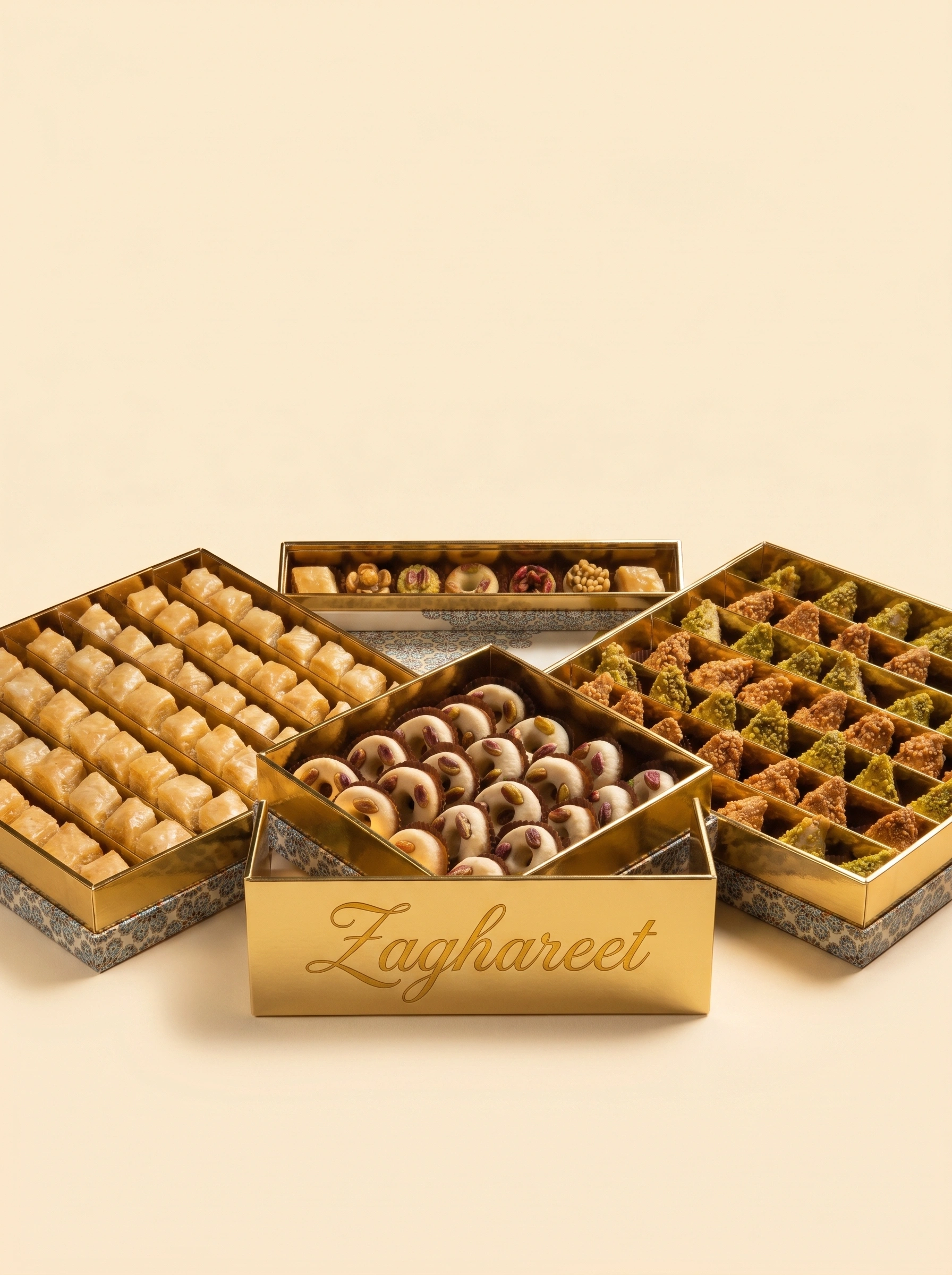 Date and Walnut Pastry Box with Almonds