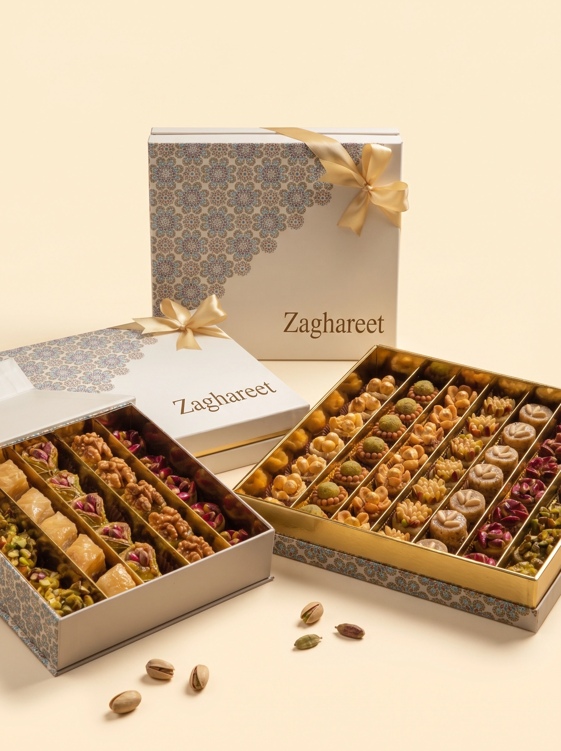 Date and Walnut Pastry Box with Almonds