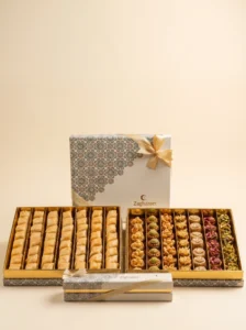 Date and Walnut Pastry Box with Almonds