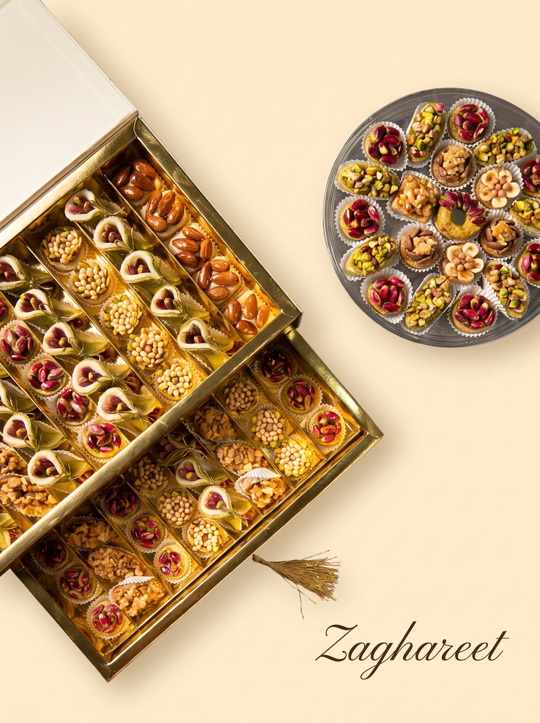 Family Gathering Pastry Assortment with Dates and Nuts