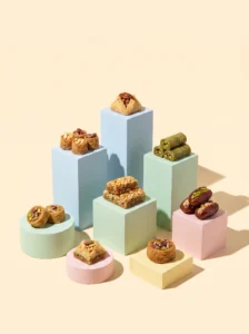 Family Gathering Pastry Assortment with Dates and Nuts
