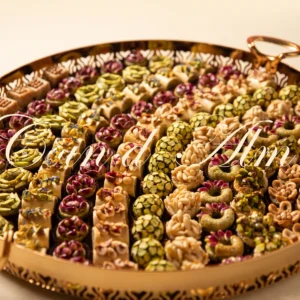 Honey almond pastry assortment for tea time