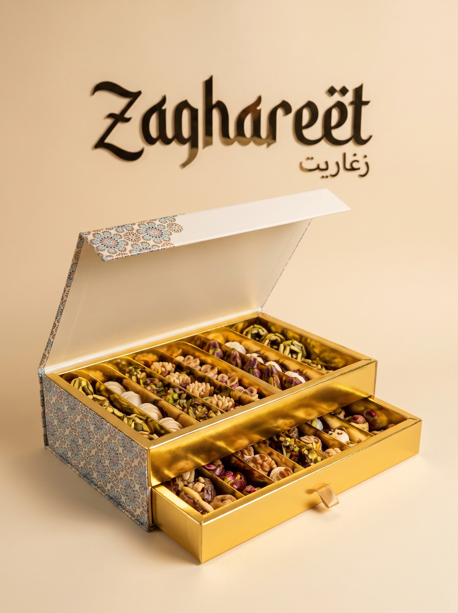 Premium Dried Fruit Pastry Box with Cashews