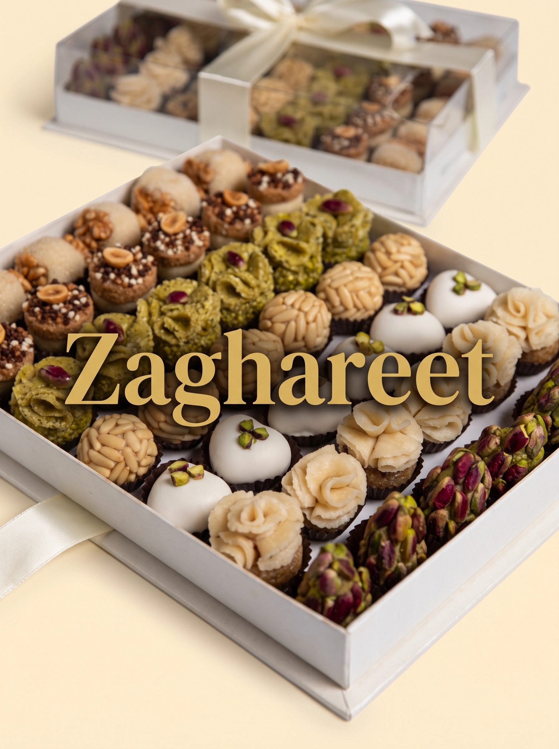 Wedding Pastry Gift Box with Almonds and Dates