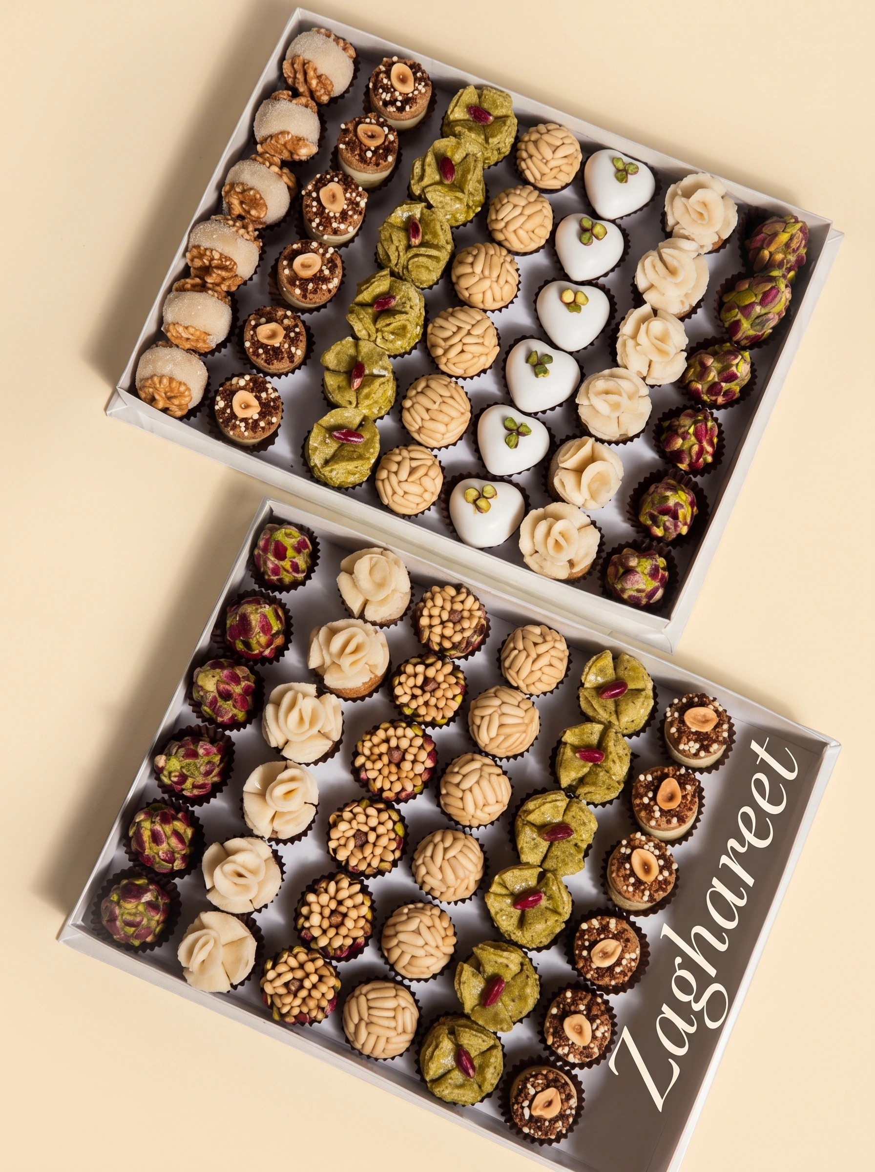 Wedding Pastry Gift Box with Almonds and Dates