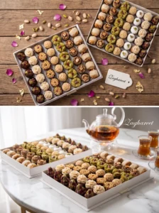 Wedding Pastry Gift Box with Almonds and Dates