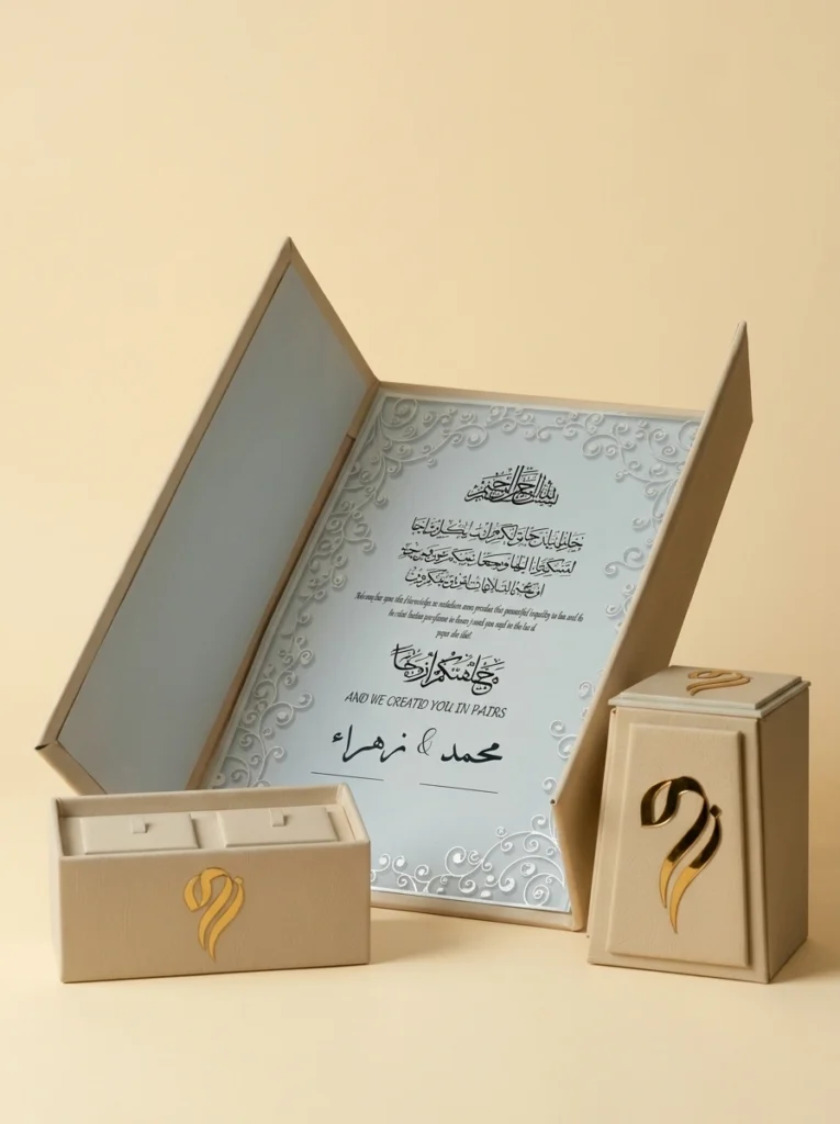 Wedding Ring Box for Ceremony - Handcrafted Bespoke Zaghareet Keepsake