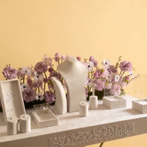 Bridal gift set in warm cream silk with floral detailing, featured product image