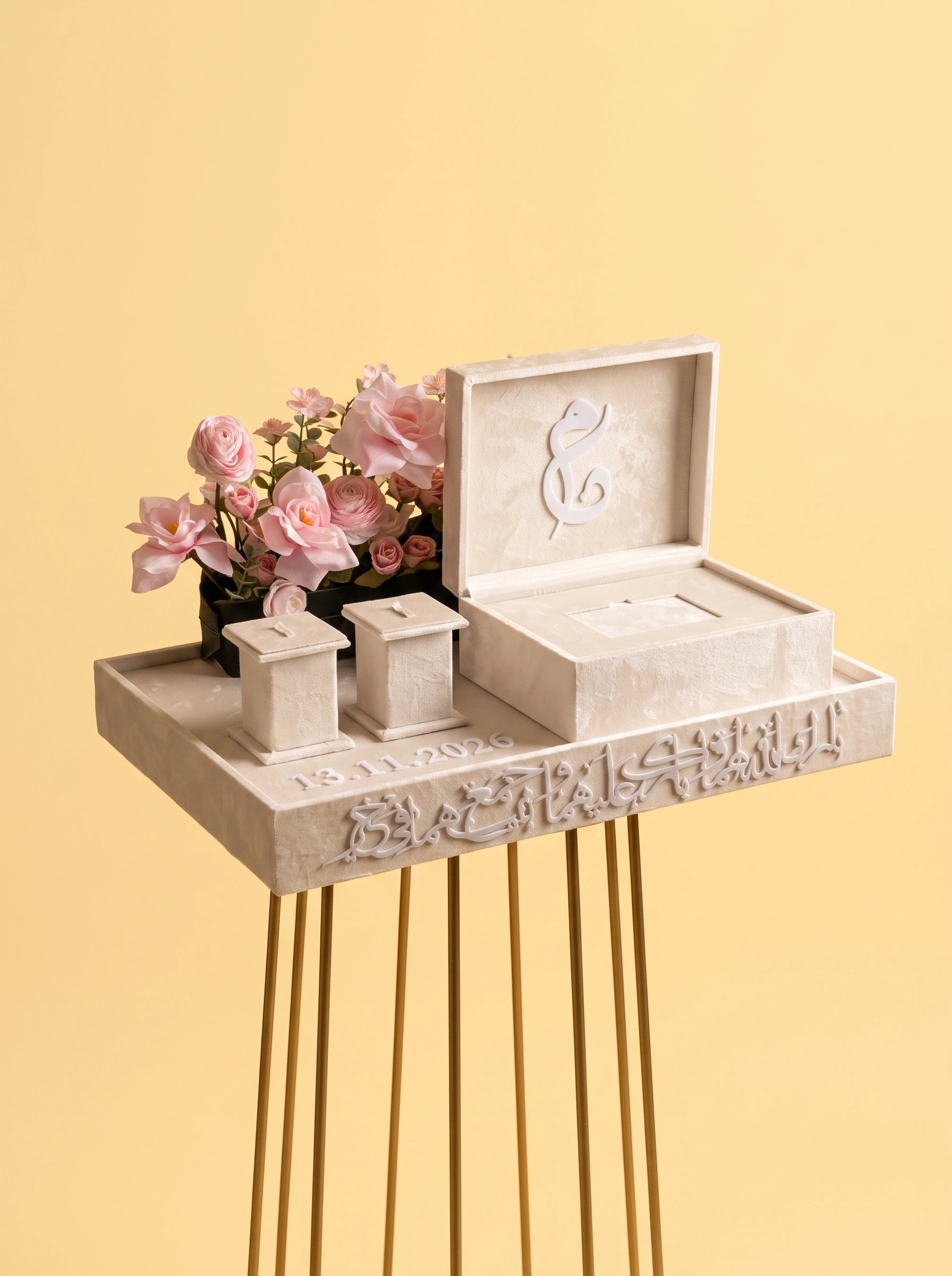 Elegant Bridal Ring Boxes for Wedding Day Rings