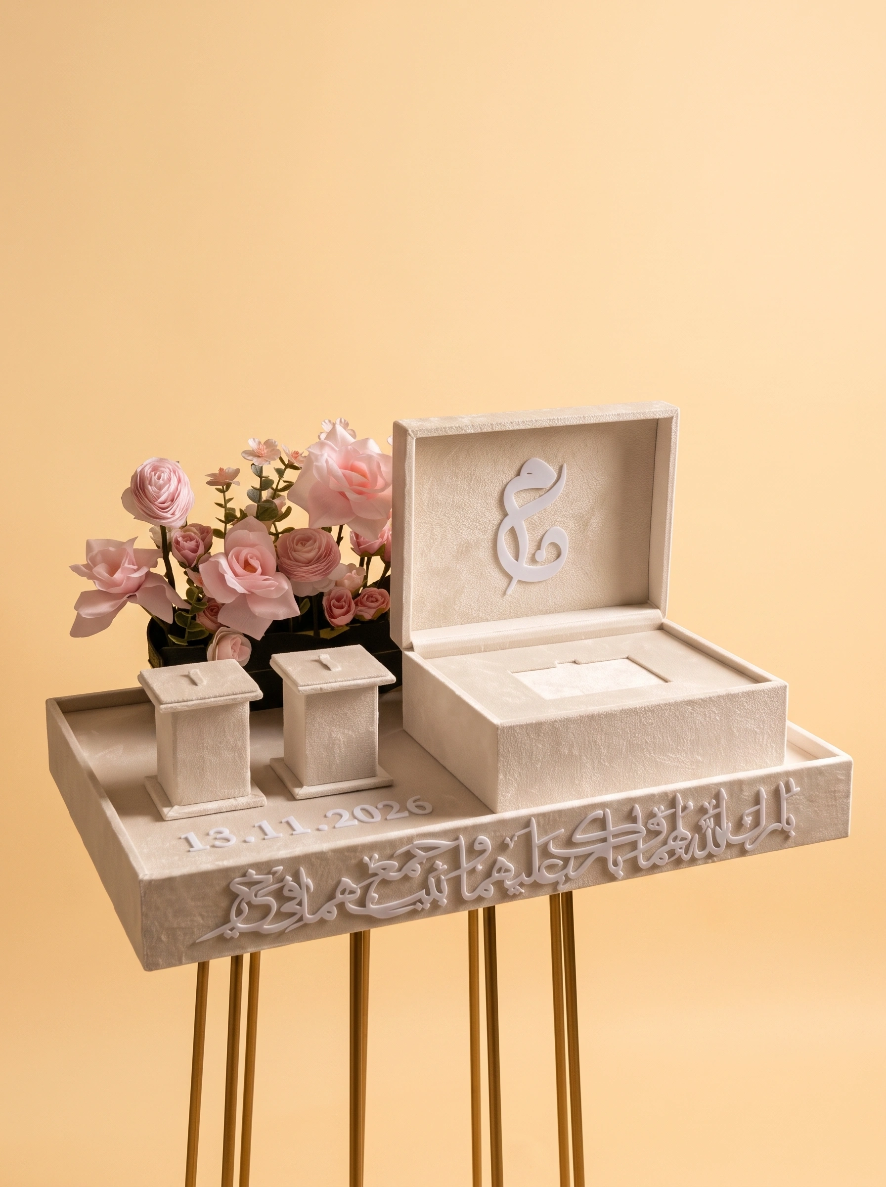 Elegant Bridal Ring Boxes for Wedding Day Rings