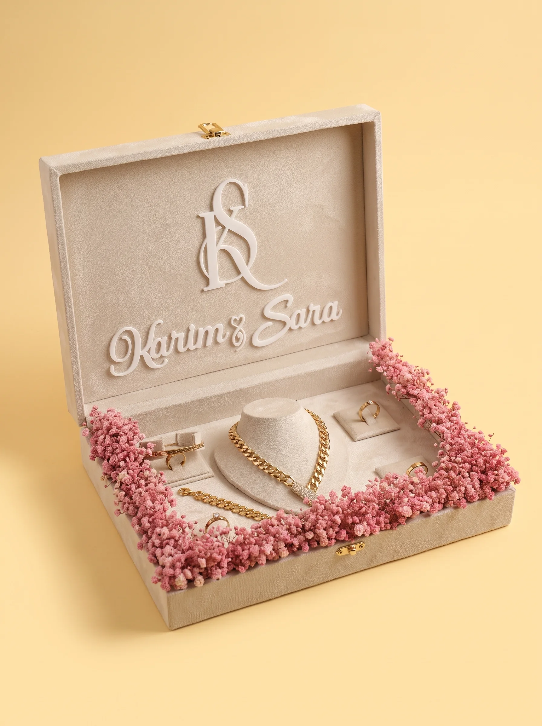 Geschenke Hochzeit: Super edle Schmuckbox mit Namen 2026