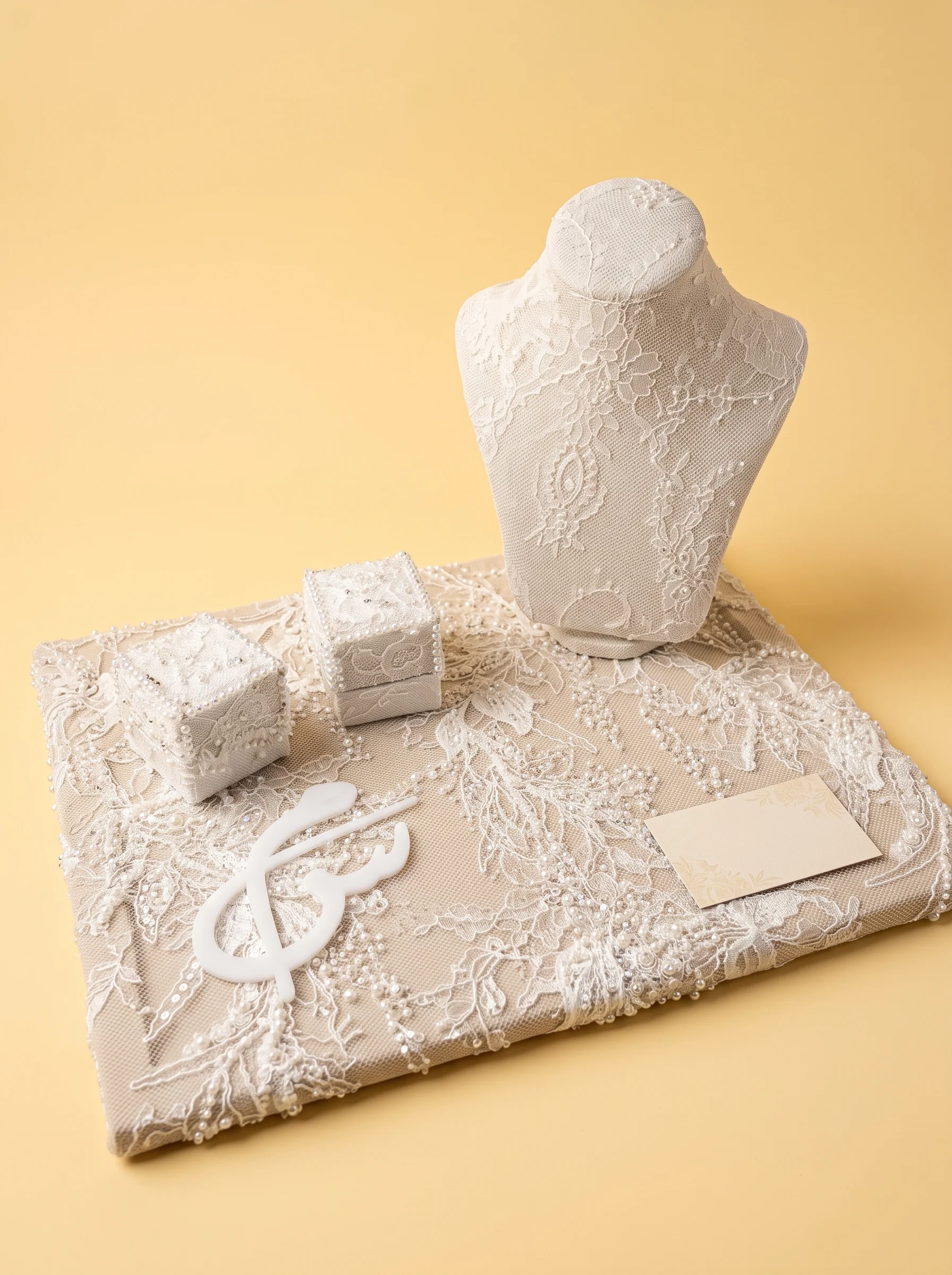 Idée Cadeau Marié : Coffret en Dentelle Sublime, 4 Pièces