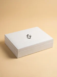 Gift Boxes with Lids: Ivory & Burgundy Velvet Jewelry Keepsake Box