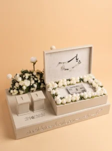 Personalized Engagement Gifts: Handmade Ring Tray with Names & Date